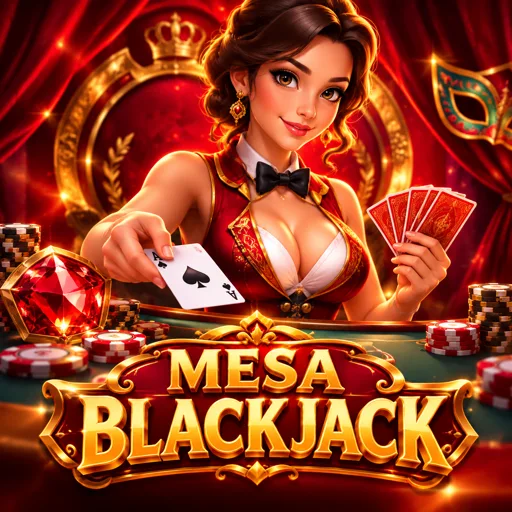 Mesa de blackjack com dealer