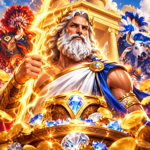 Captura do jogo Gates of Olympus com Zeus e multiplicadores